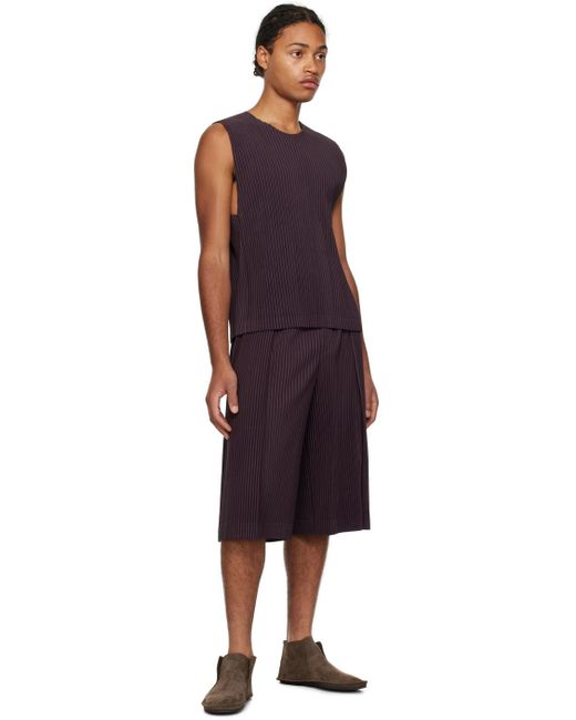 Homme Plissé Issey Miyake Homme Plissé Issey Miyake Purple Tailored Pleats 2 Tank Top for men