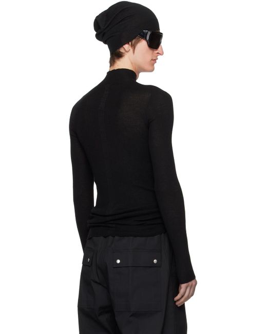 Rick Owens Black Lupetto Sweater for men