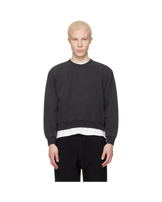 Lady White Co. Black Mini Crewneck Sweatshirt for men