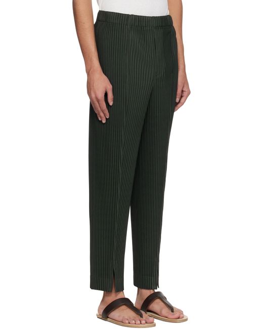 Pantalon Pleats Bottoms 2 Vert Homme Plissé Issey Miyake pour homme en coloris Black