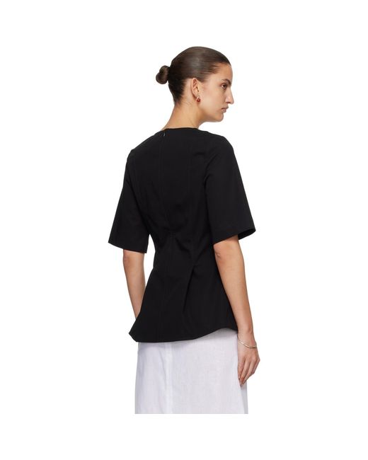 Totême Black Tailored Cotton Top