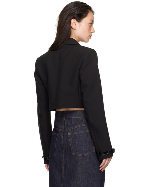 Coperni Black Cropped Tailored Blazer