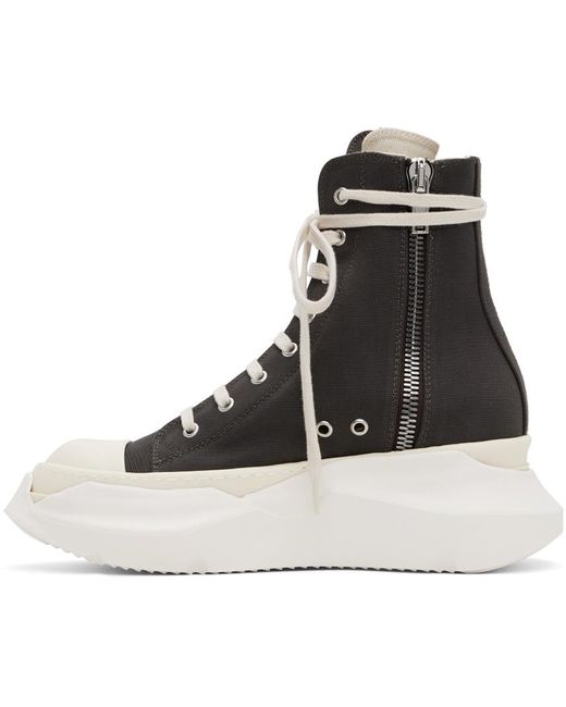 Rick Owens Black Gray Abstract Sneak Sneakers for men