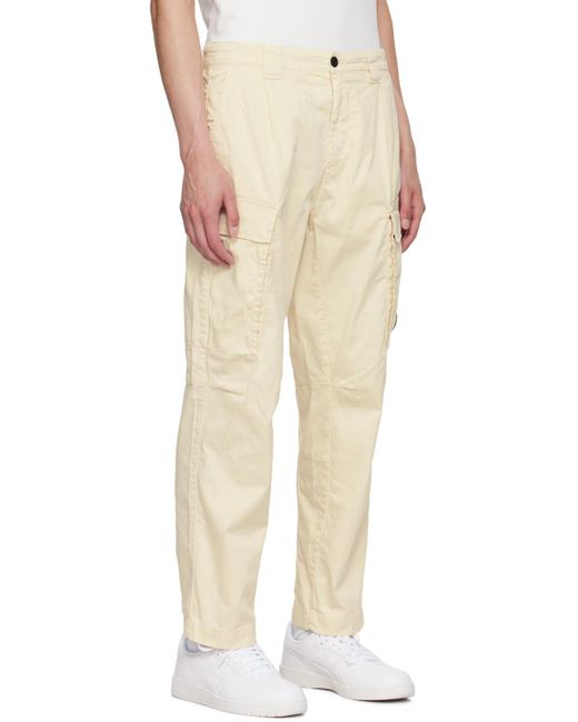 Pantalon cargo décontracté blanc cassé C P Company pour homme en coloris Natural