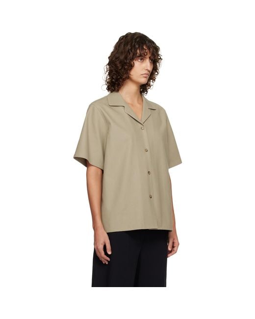 LE17SEPTEMBRE Black Twill Short Sleeve Shirt