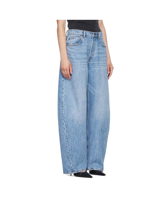 Alexander Wang Blue Crystal Blow Up Jeans