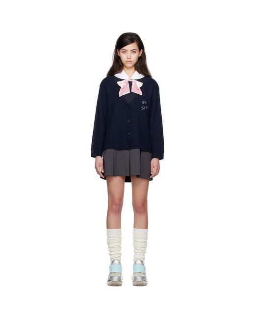 Im Sorry by Petra Collins Black Ssense Exclusive & Jennyfax Edition Cardigan Hoody Minidress