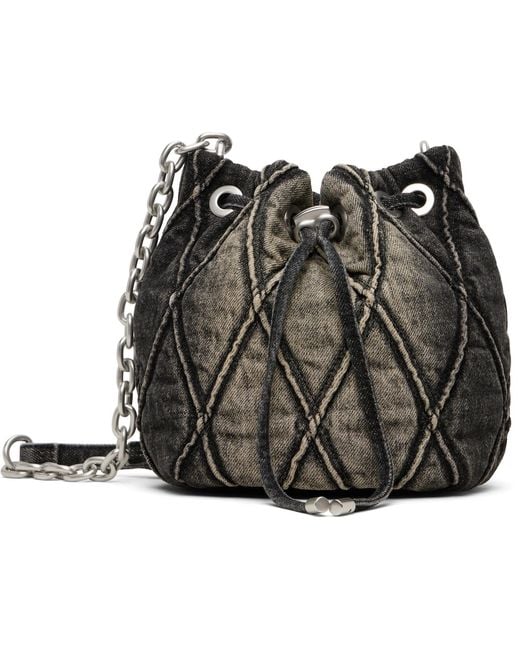 DIESEL Black Charm-D Bucket S Bag