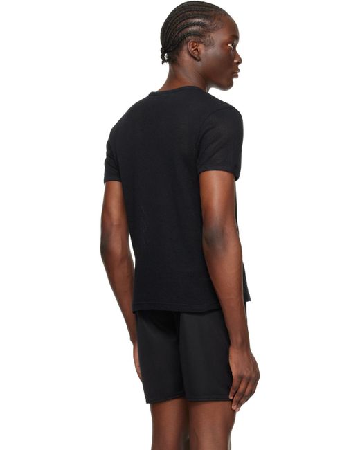 Courreges Black Semi-sheer T-shirt for men