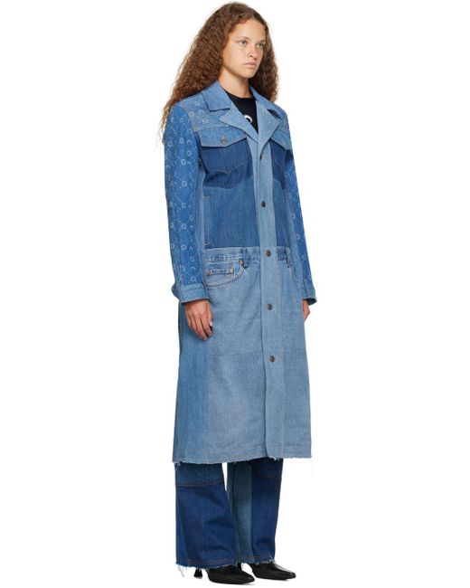 MARINE SERRE Blue Moonogram Denim Jacket