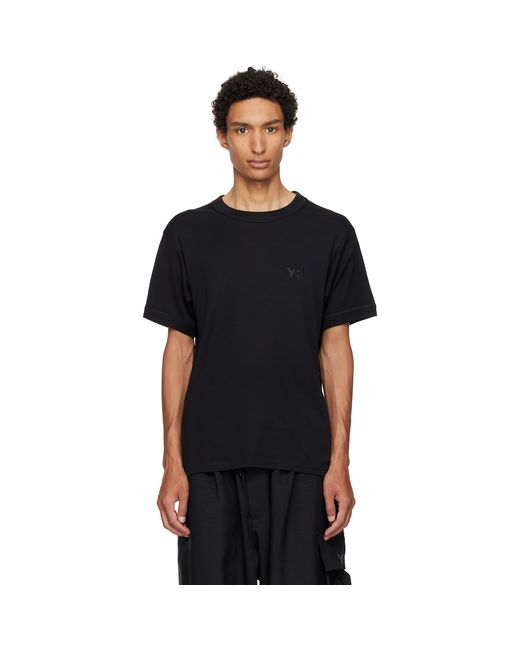 Y-3 Black Slim Short Sleeve T-Shirt for men