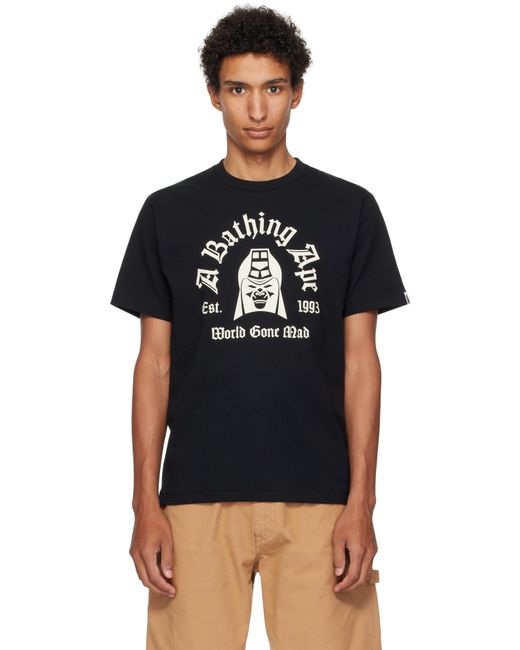 T-Shirt Noir À Logo Mad General De Style Collégial A Bathing Ape pour homme en coloris Black