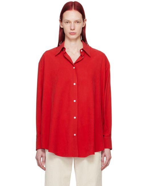 The Row Red Andra Shirt