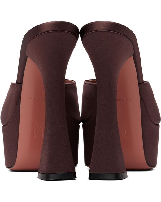 AMINA MUADDI Brown Dalida Slipper 140 Heeled Sandals