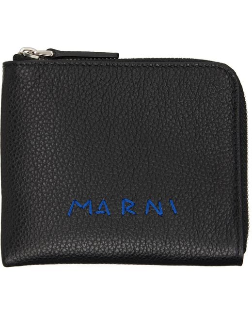 Marni Black Zip Around Wallet for men