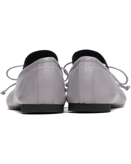 MM6 by Maison Margiela Black Anatomic Numeric Ballerina Flats