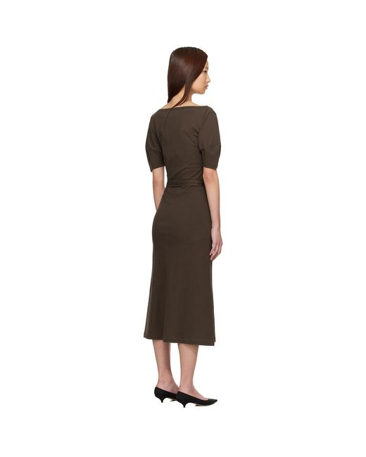 Lemaire Black Off Shoulder Midi Dress