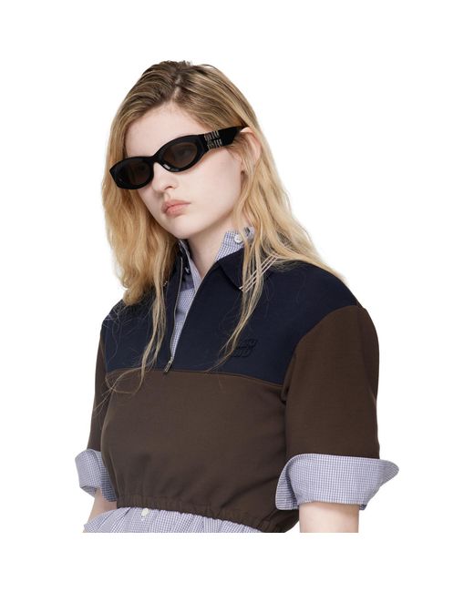 Miu Miu Brown Miu Glimpse Sunglasses