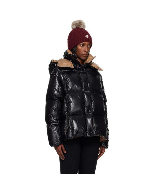 Moncler Black Parana Hooded Short Down Jacket