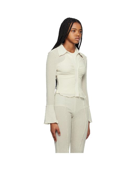 Yuzefi Natural Off- Gathered Shirt