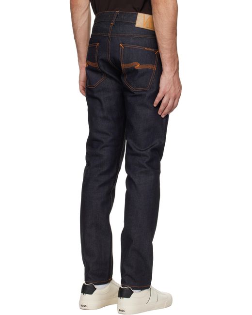 Nudie Jeans Black Lean Dean Jeans for men