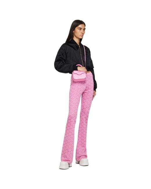 Versace Pink 'la Greca' Lounge Pants