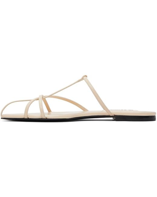 Jil Sander Black Off- Cage Flat Sandals