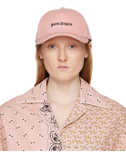 Palm Angels ロゴ キャップ Pink