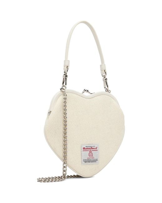 Vivienne Westwood White Off- Belle Heart Frame Bag