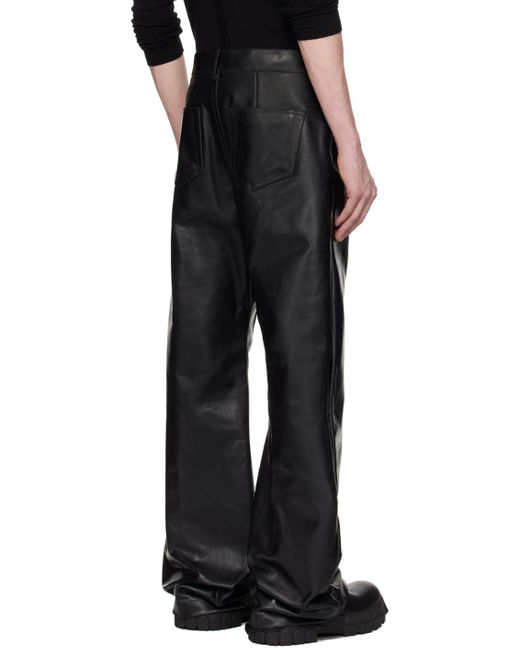 Pantalon geth noir en cuir Rick Owens pour homme en coloris Black