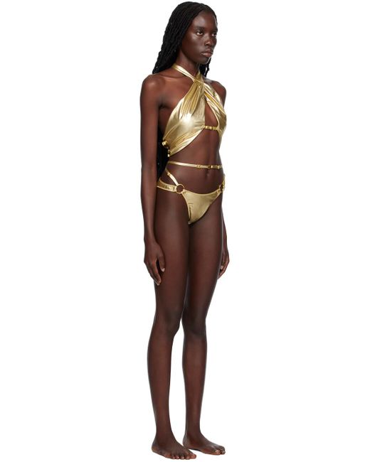 Bikini doré exclusif à ssense Room Service Pjs en coloris Black