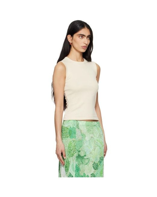 Flore Flore Green Off- Esmé Tank Top