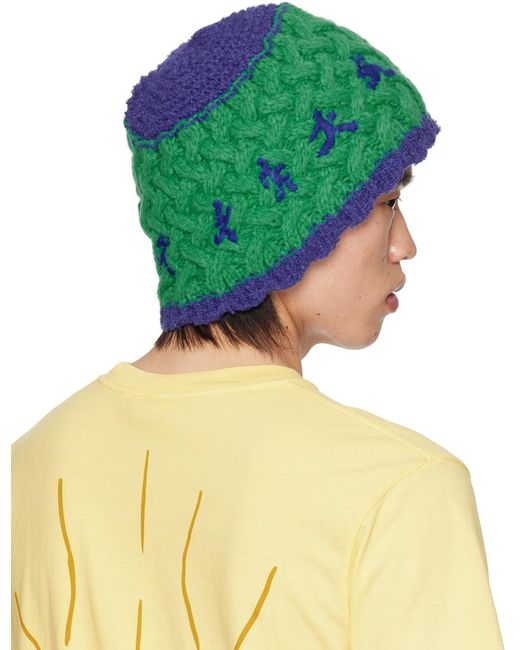 Chapeau bleu et vert en crochet à images Kidsuper pour homme en coloris Green