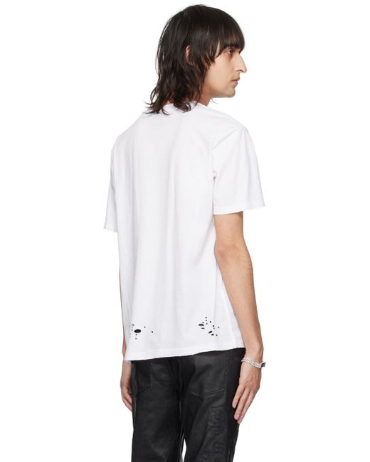 T-shirt blanc à image et à logo Ksubi pour homme en coloris White