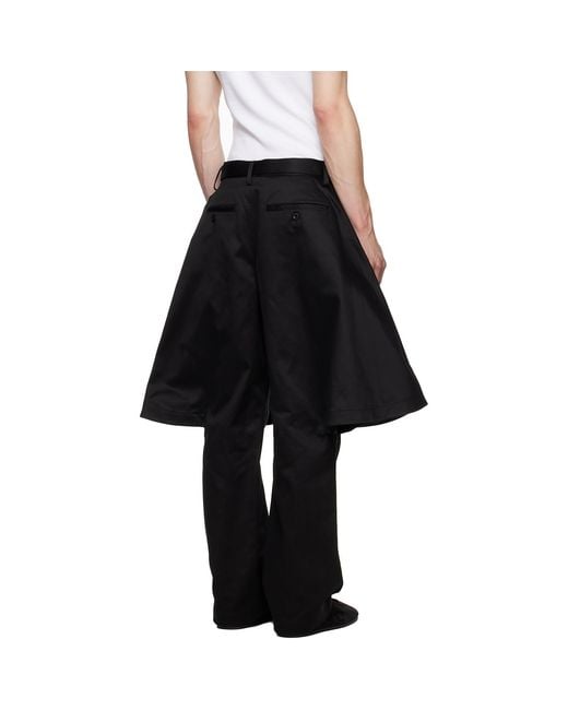 Sacai Black Cotton Chino Trousers for men