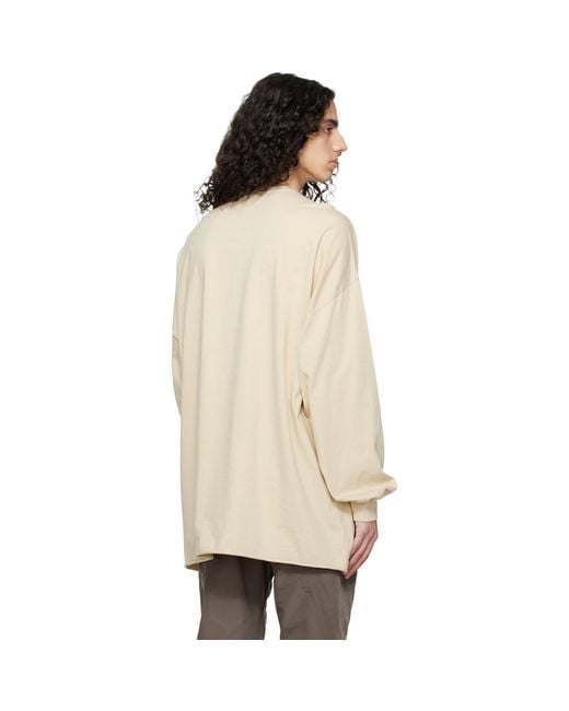 Rick Owens Natural Off- Temple Tommy Ls T-Shirt for men