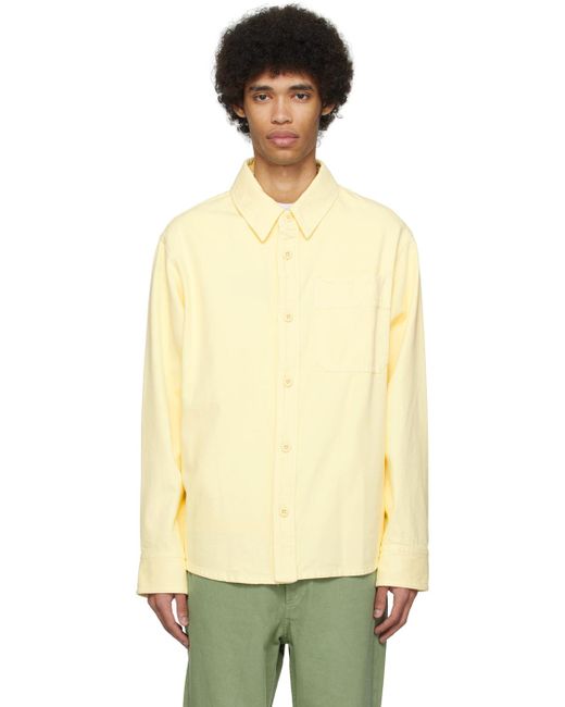 A.P.C. Multicolor . Yellow Basile Brodée Poitrine Denim Shirt for men