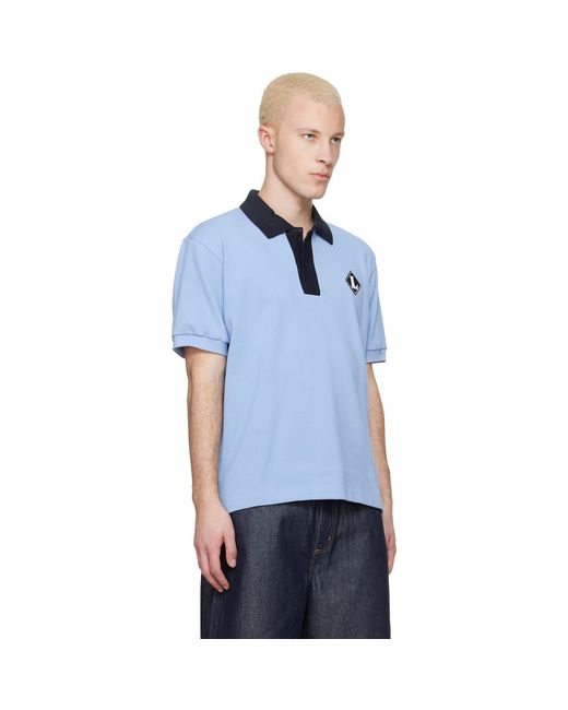 Lacoste Blue 'French Made' Classic Fit Badge Polo for men