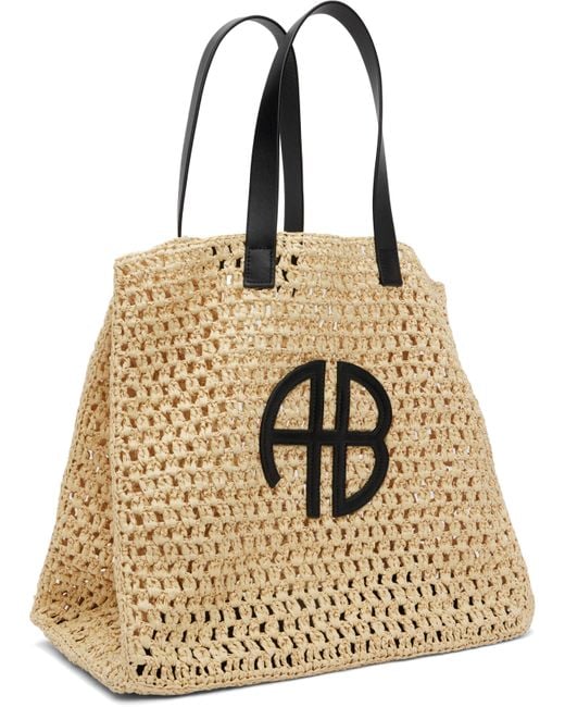 Anine Bing Natural Large Rio Tote