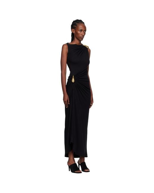 Bottega Veneta Black Viscose Jersey Maxi Dress