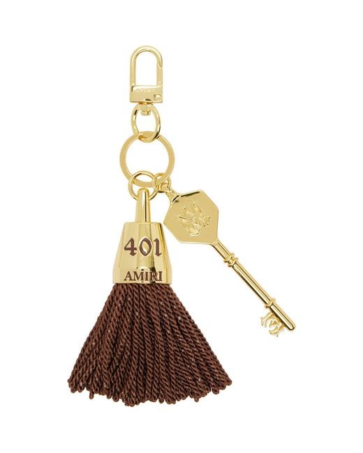 Amiri Brown Hotel Keychain