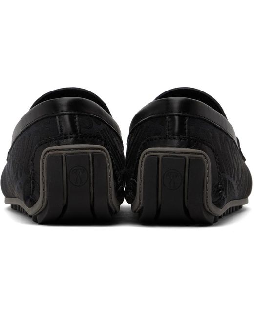 Flâneurs de conduite noirs à motif à logo Moschino pour homme en coloris Black