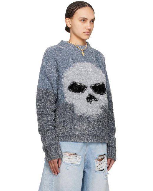 ERL Gray Intarsia Sweater