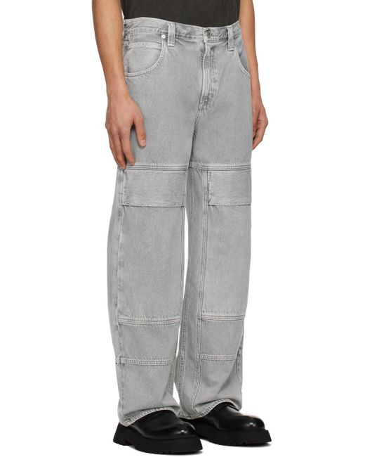 Agolde White Gray Emery Jeans for men
