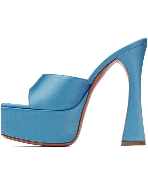 AMINA MUADDI Blue Dalida Heeled Sandals