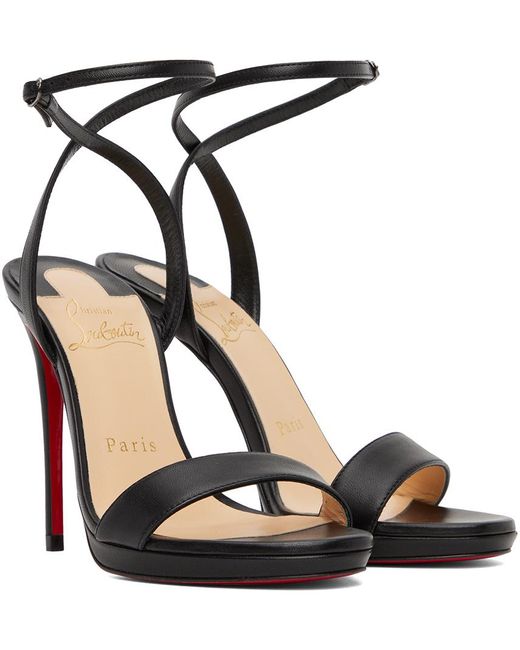 Christian Louboutin Black Loubi Queen 120 Heeled Sandals