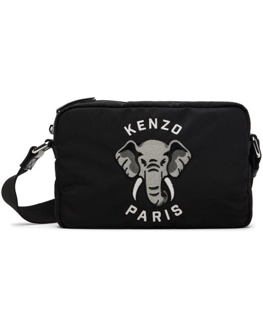 KENZO Black Paris Crossbody Bag for men