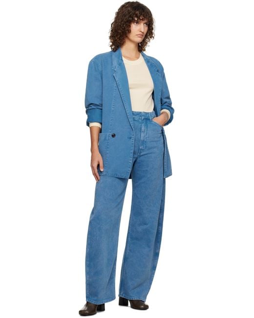Lemaire Blue Workwear Blazer