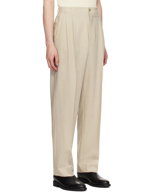 Golden Goose Deluxe Brand Natural Wool Blend Trousers for men