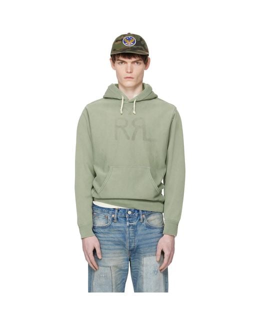 RRL Green Ranch Logo Hoodie for men